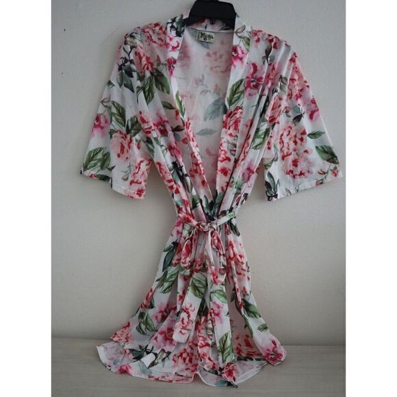 Show Me Your Mumu Women's One Size Pink Rose Garden of Blooms Brie Robe $84+ - Picture 1 of 13